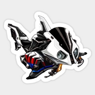 BMW S1000RR Shark White Blue & Red Sticker